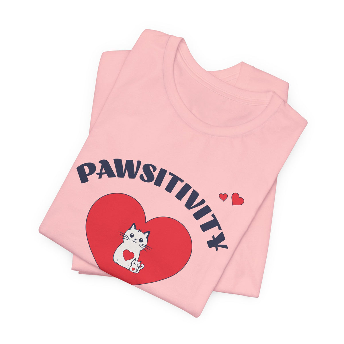 Pawsitivity Cat Mom Shirt – Cute Mama Cat & Kitten Heart Tee