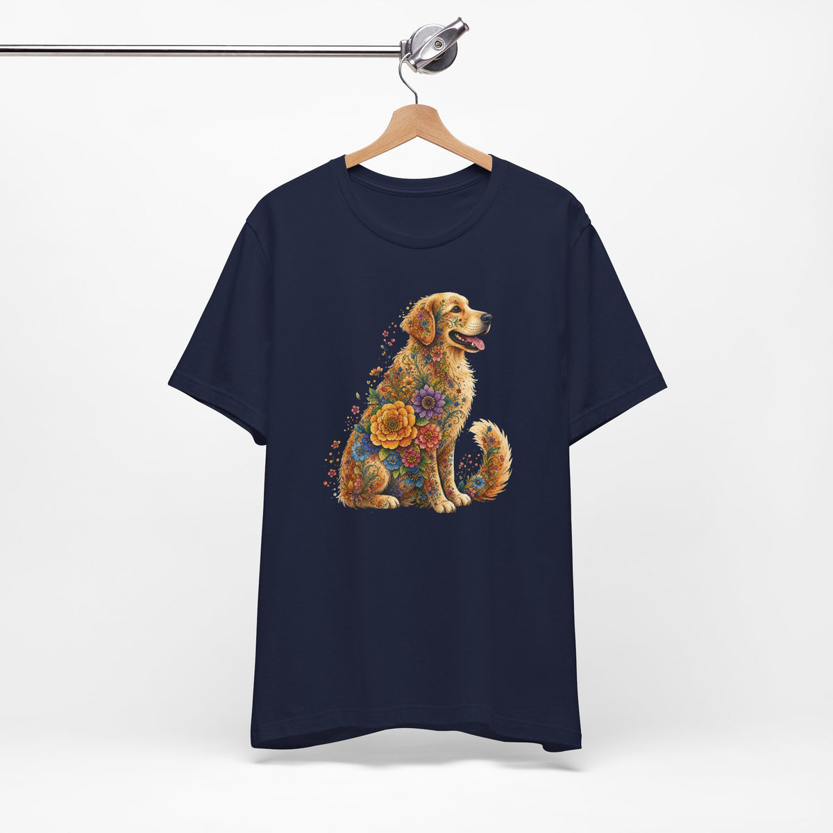 Golden Retriever Shirt for Women, Floral Dog Mom Tee, Golden Retriever Gift