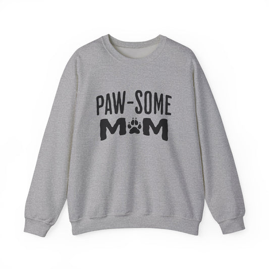 Paw-some Mom Sweatshirt – Cute Dog Paw Graphic Pullover Gift for Pet Moms