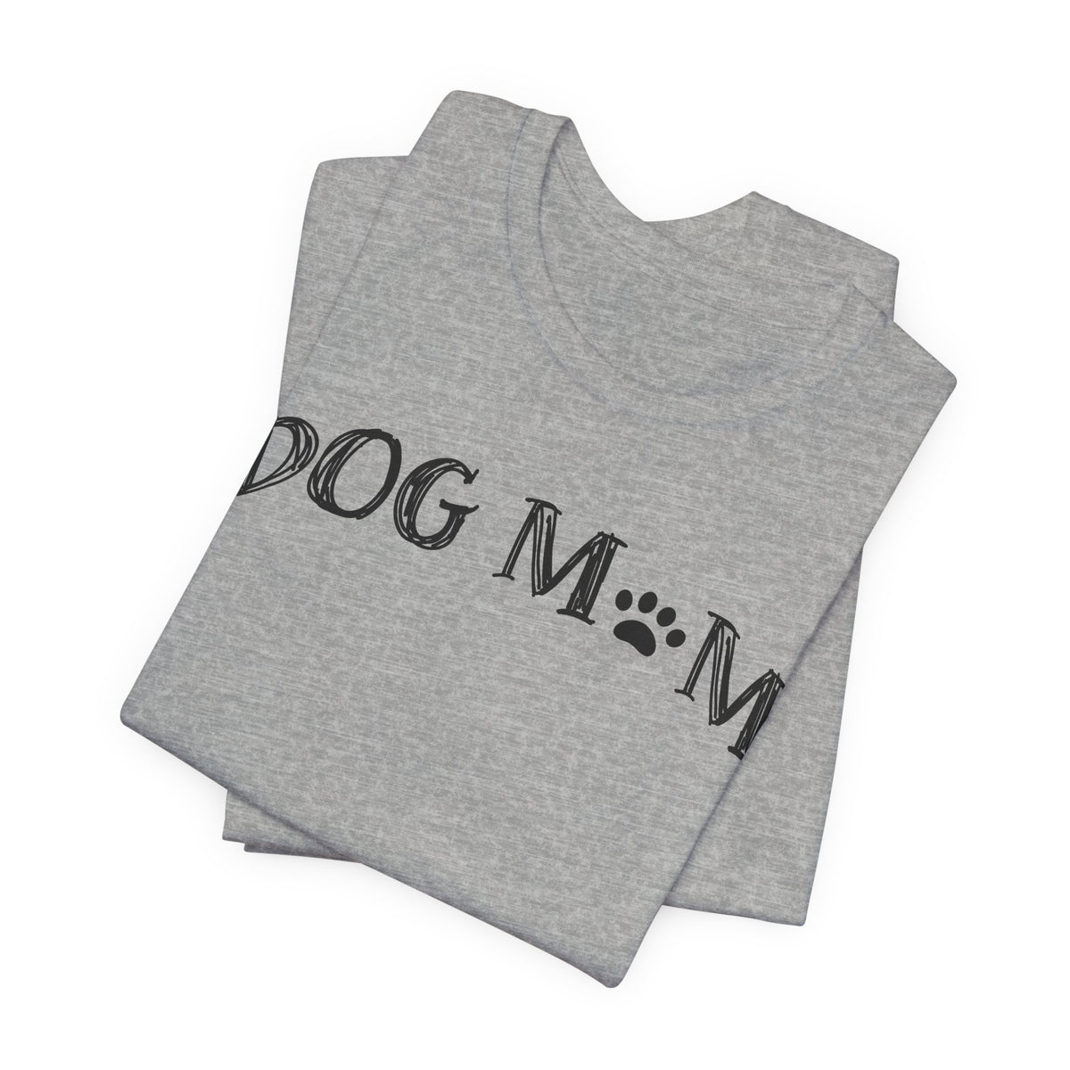 Dog Mom Shirt – Hand-Drawn Paw Print Tee for Dog Lovers