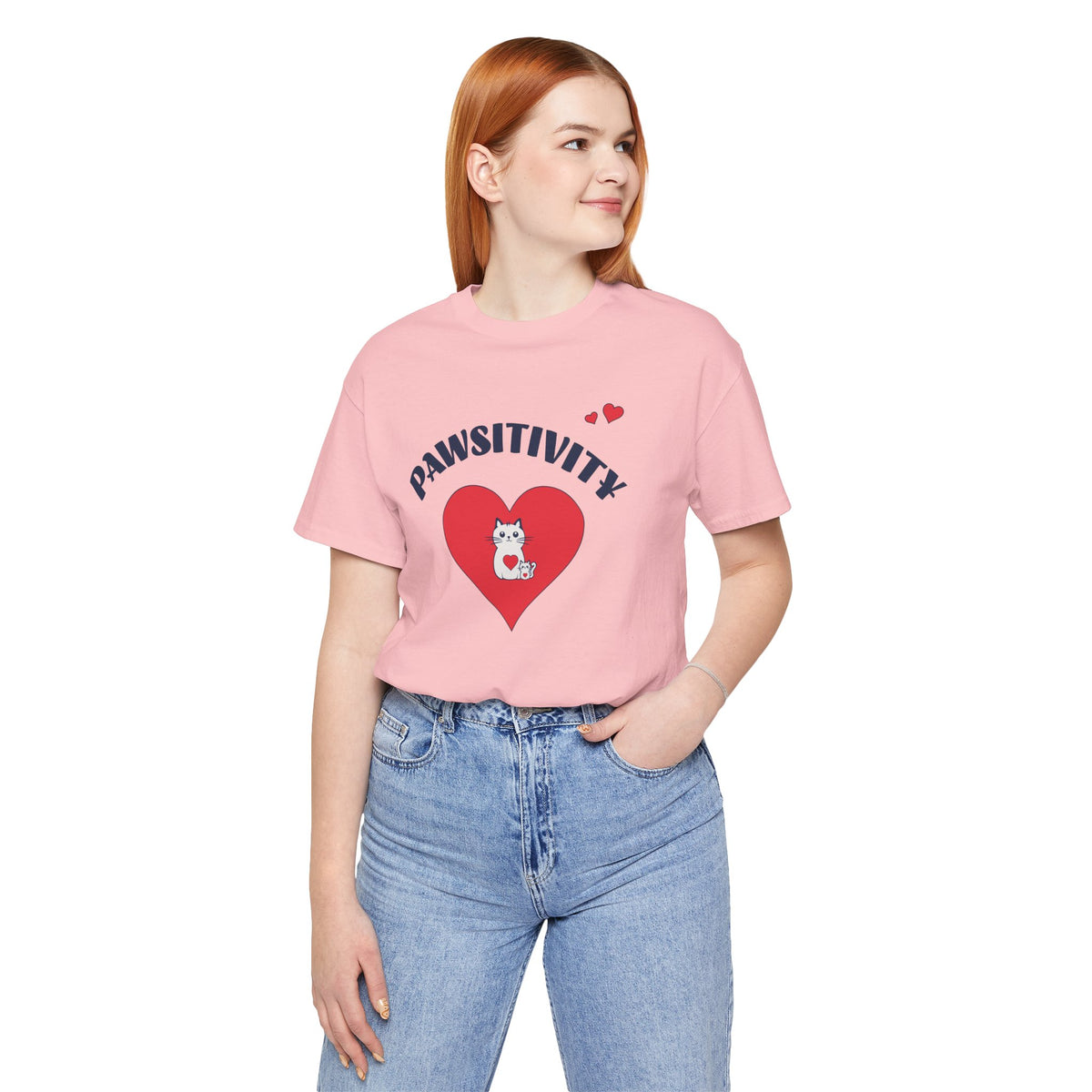 Pawsitivity Cat Mom Shirt – Cute Mama Cat & Kitten Heart Tee