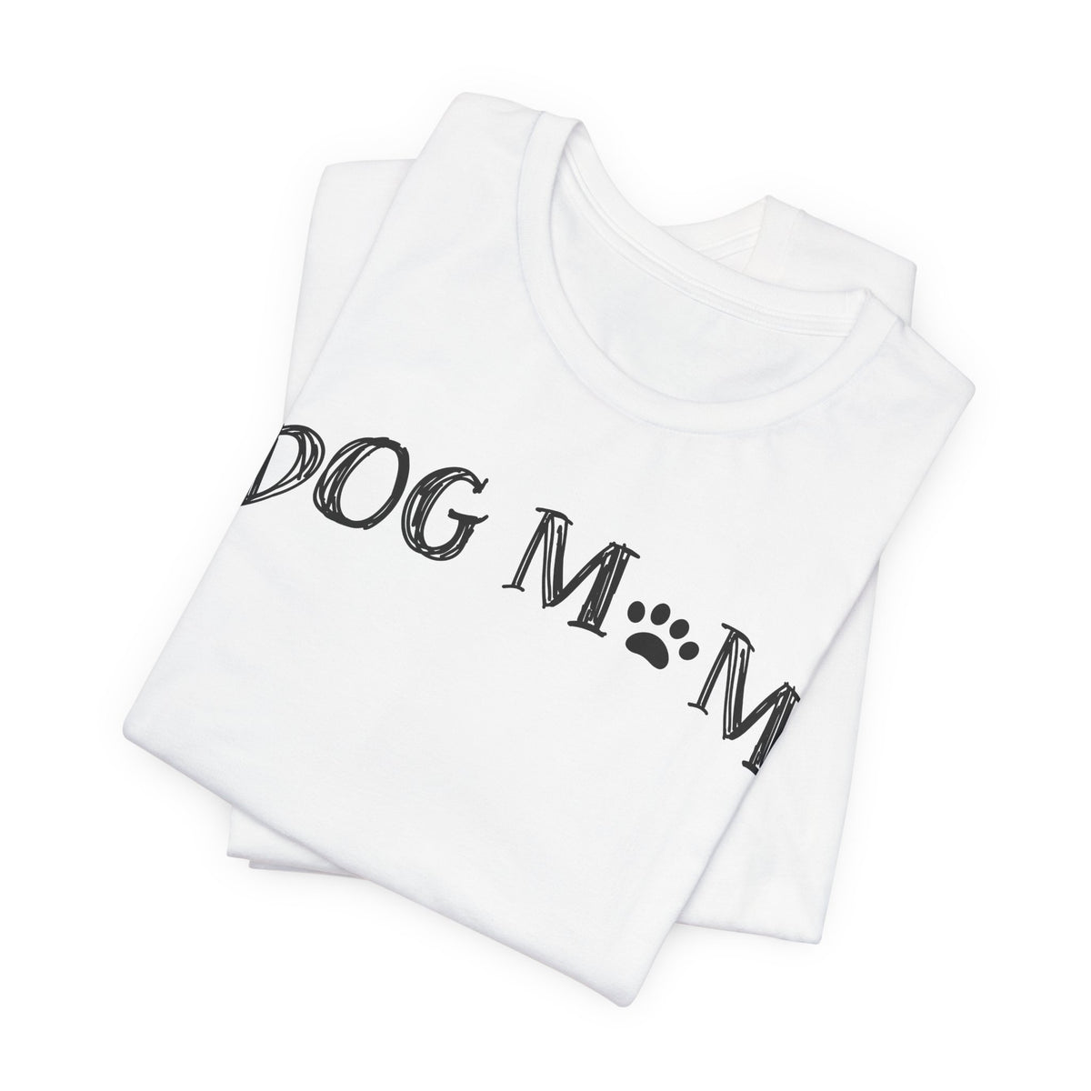 Dog Mom Shirt – Hand-Drawn Paw Print Tee for Dog Lovers