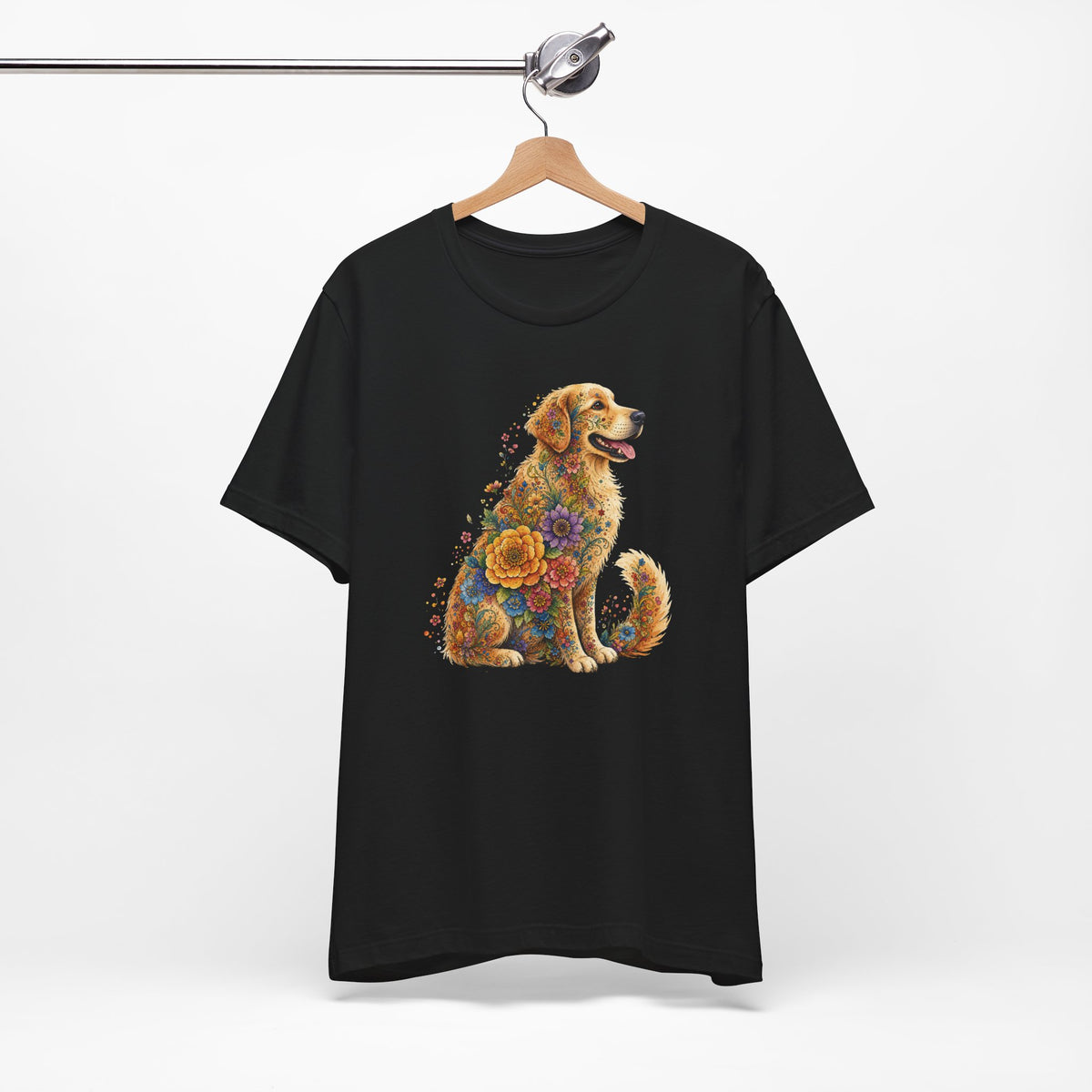 Golden Retriever Shirt for Women, Floral Dog Mom Tee, Golden Retriever Gift