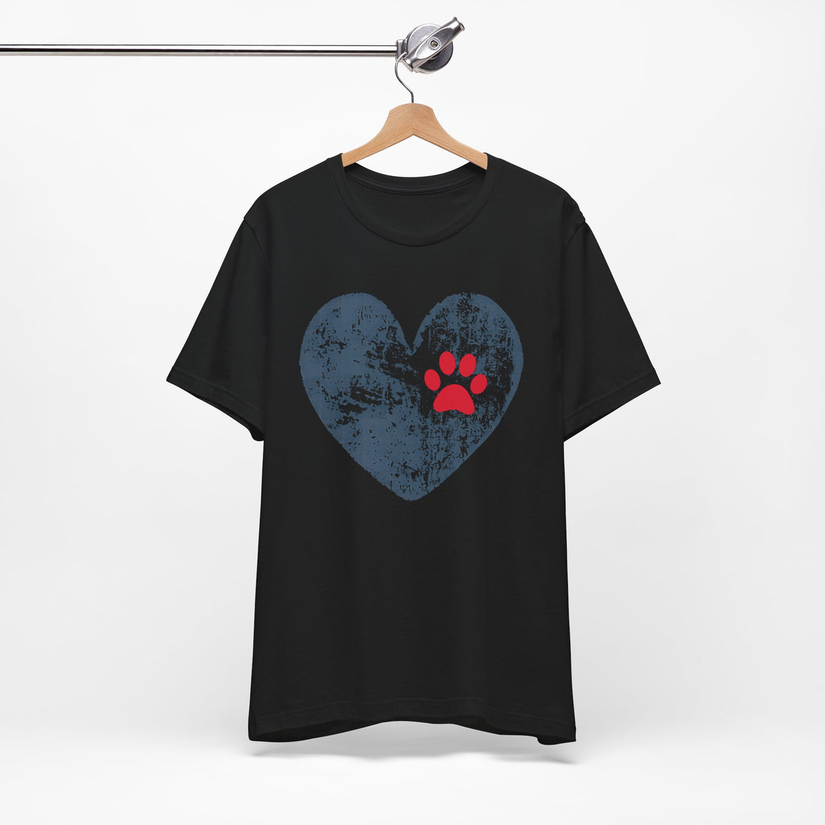 Paw Print Heart T-Shirt - Dog Mom Tee for Pet Lovers