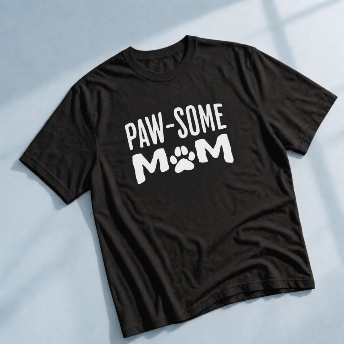 Pawsome Cat Mom Shirt – Funny Paw Print Tee for Cat Lovers