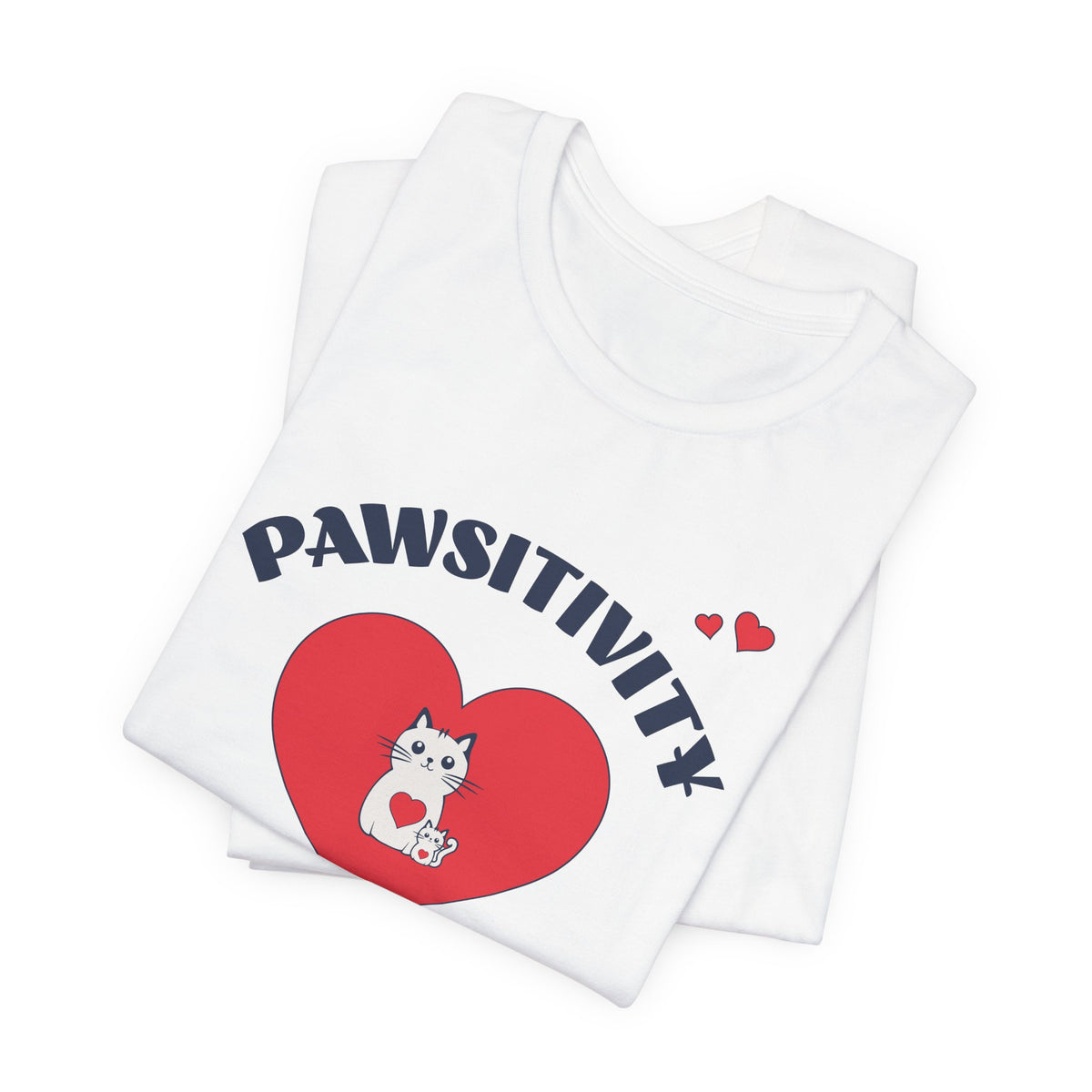 Pawsitivity Cat Mom Shirt – Cute Mama Cat & Kitten Heart Tee