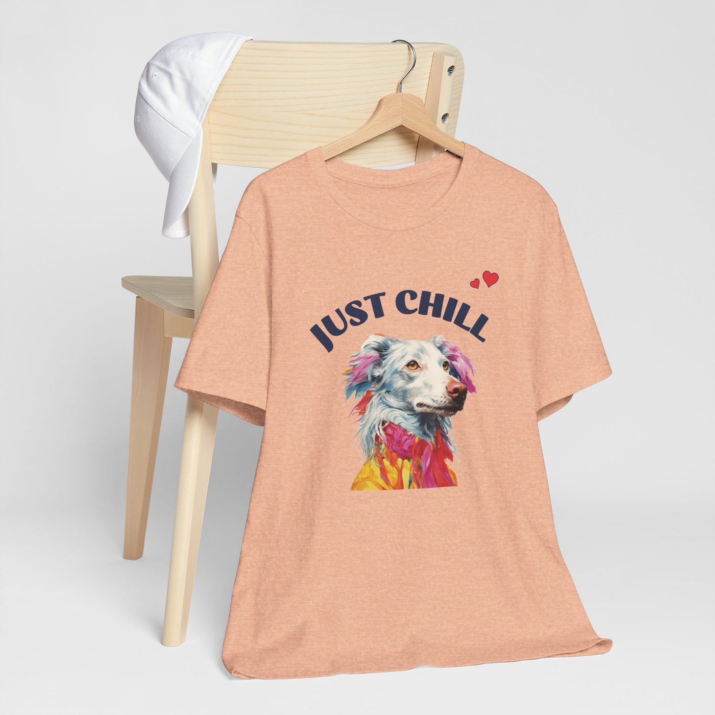 Just Chill Dog T-Shirt | Colorful Pop Art Dog Lover Tee, Unisex Soft Cotton
