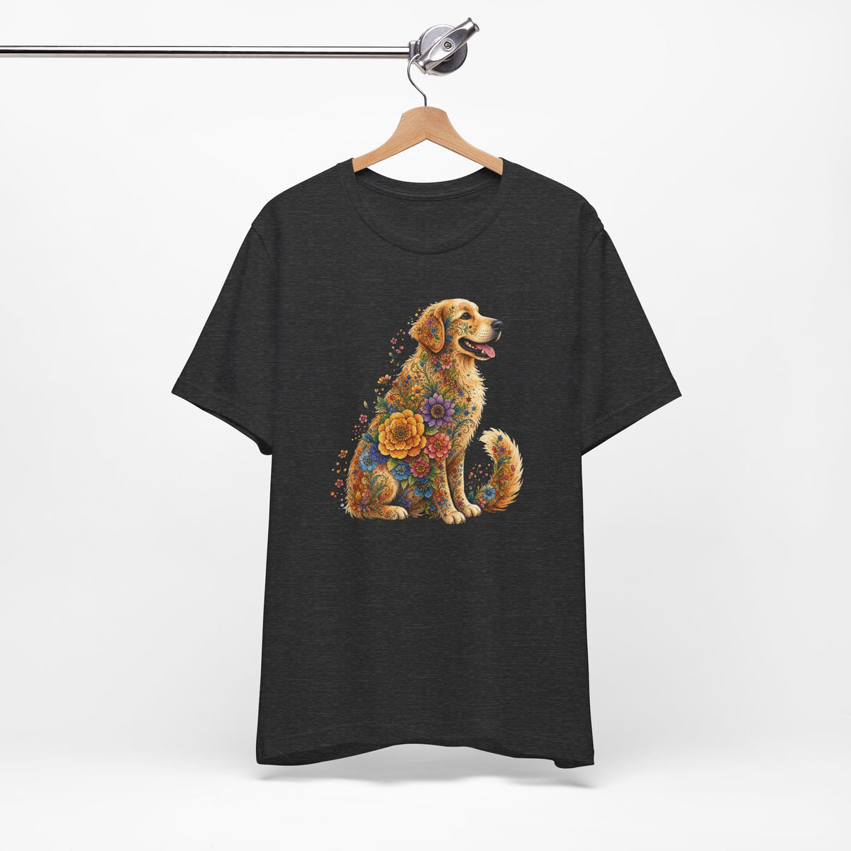 Golden Retriever Shirt for Women, Floral Dog Mom Tee, Golden Retriever Gift